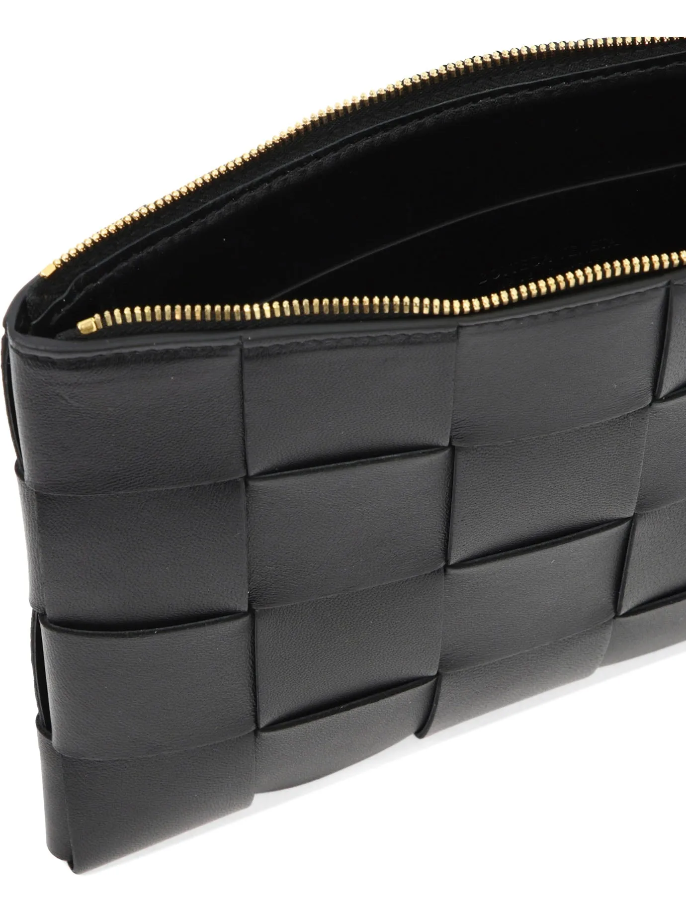 Bottega Veneta Intrecciato Zipped Clutch Bag