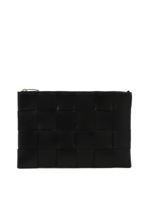 Bottega Veneta Intrecciato Zipped Clutch Bag