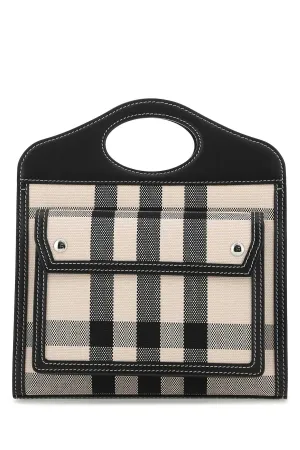 BurberryMini Checked Panelled Clutch Bag