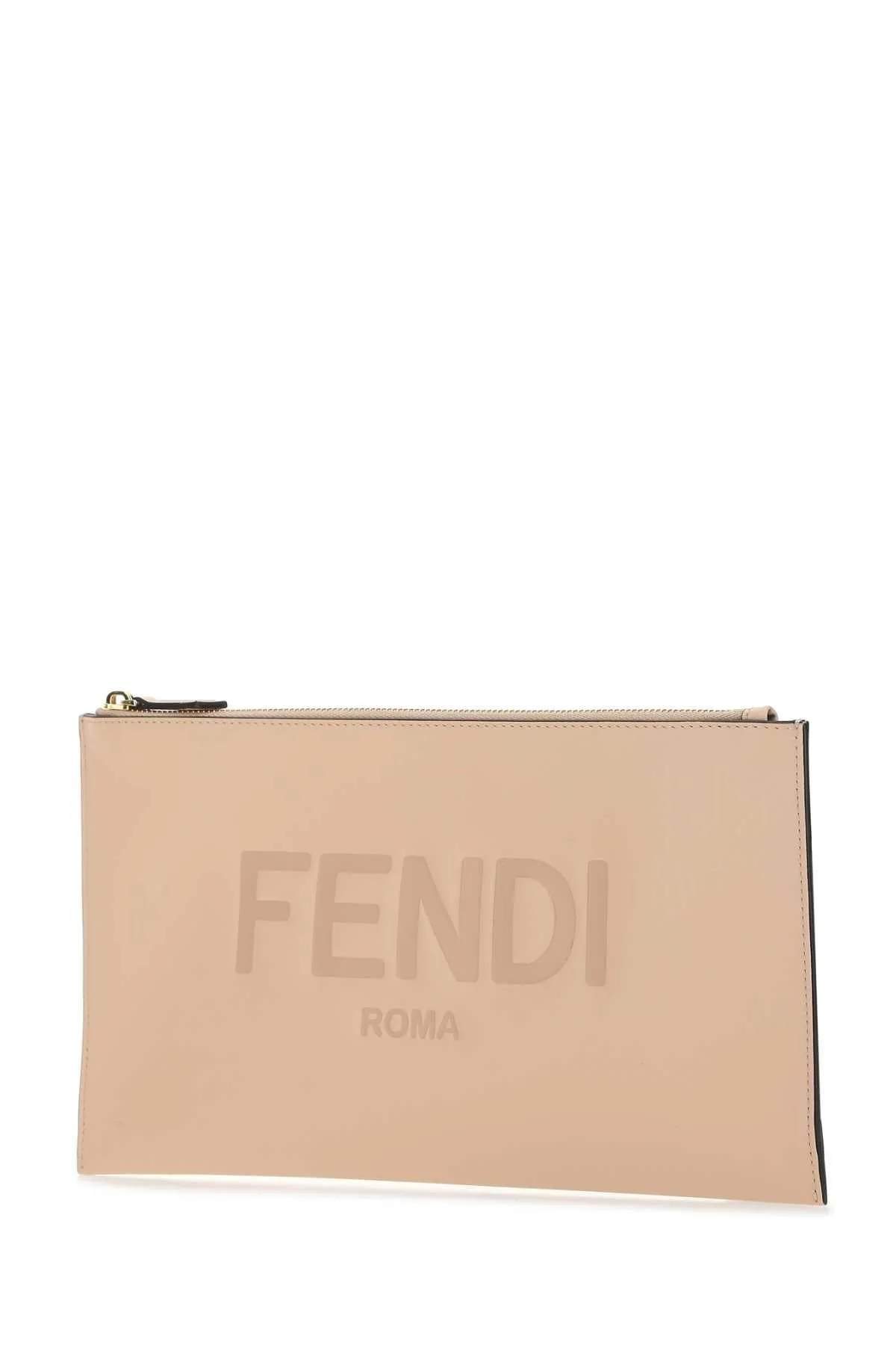 Fendi Logo Debossed Clutch Bag