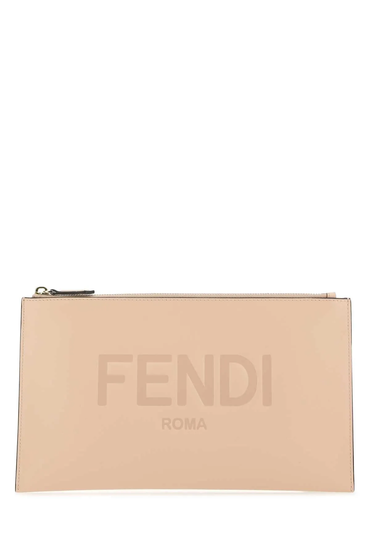 Fendi Logo Debossed Clutch Bag