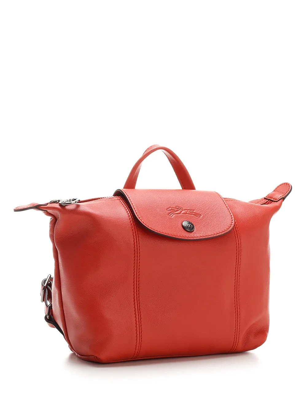 Longchamp Le Pliage Cuir Foldover Top Backpack