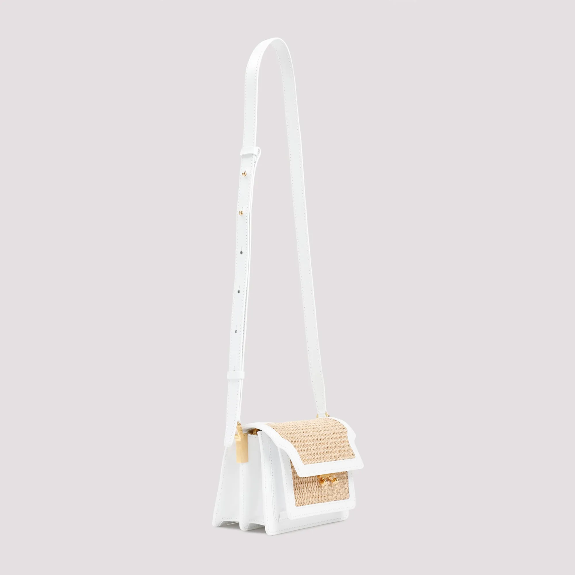 Marni Foldover Woven Crossbody Bag
