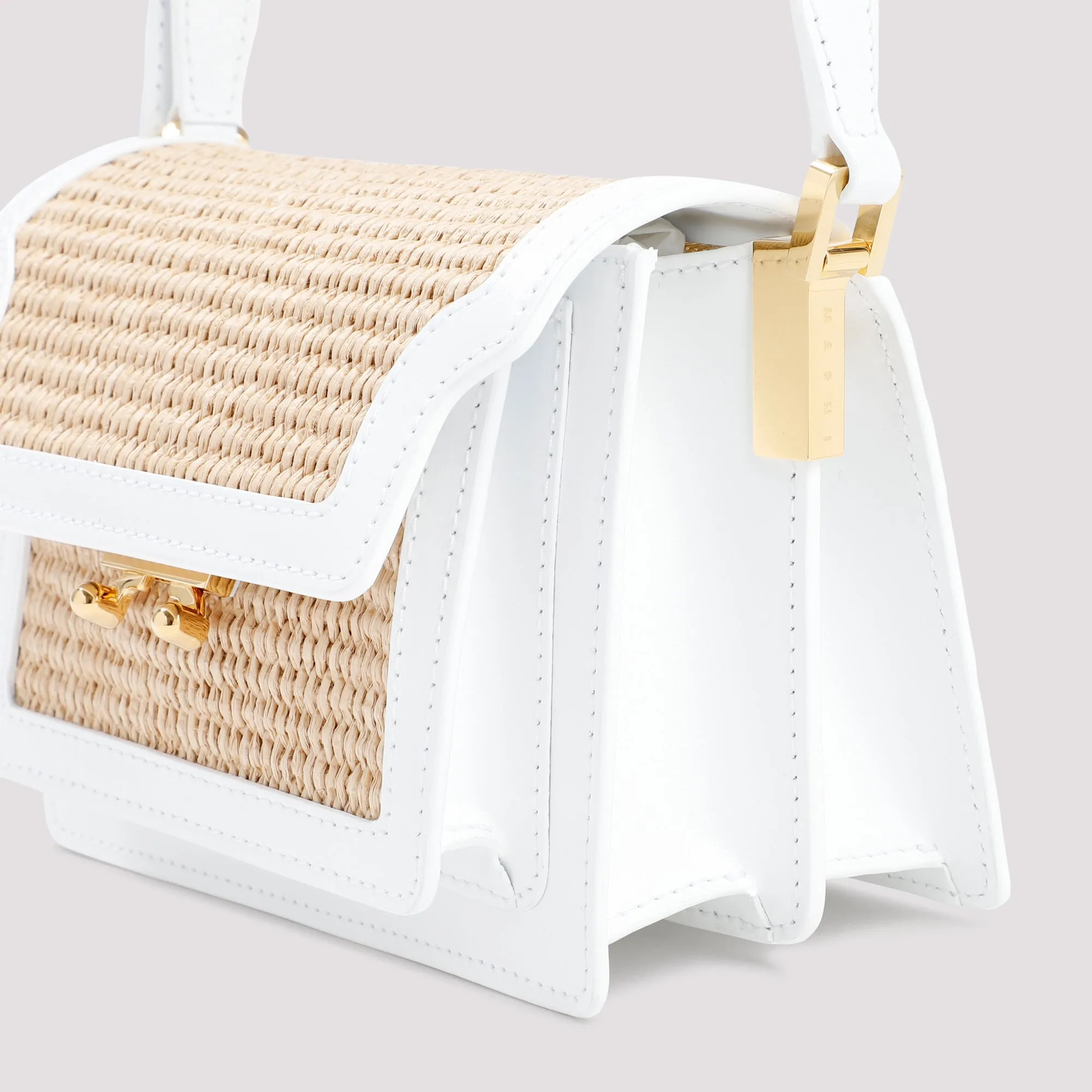 Marni Foldover Woven Crossbody Bag