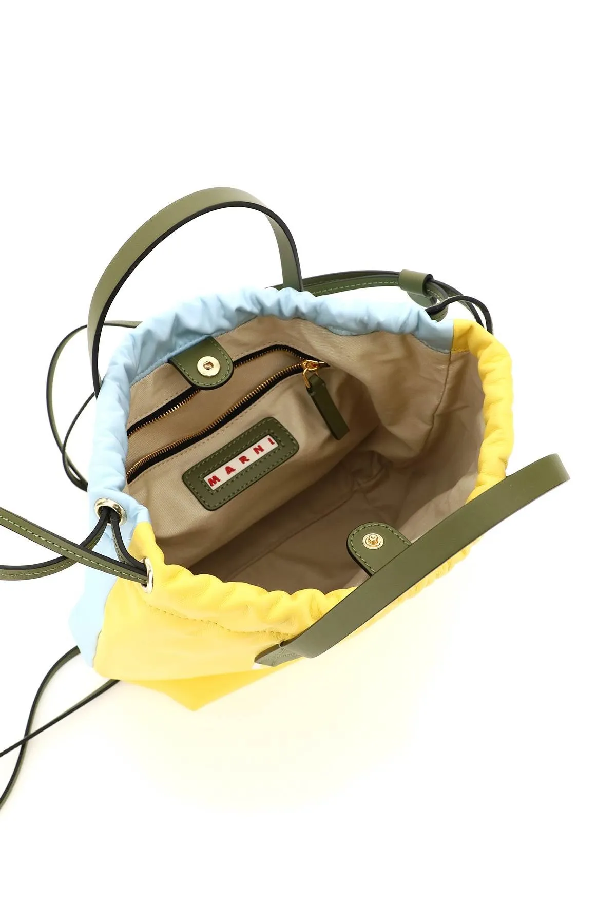 Marni Logo Print Two-Tone Small Backpack