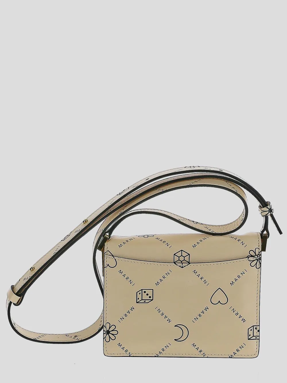Marni Trunk Logo Print Crossbody Bag
