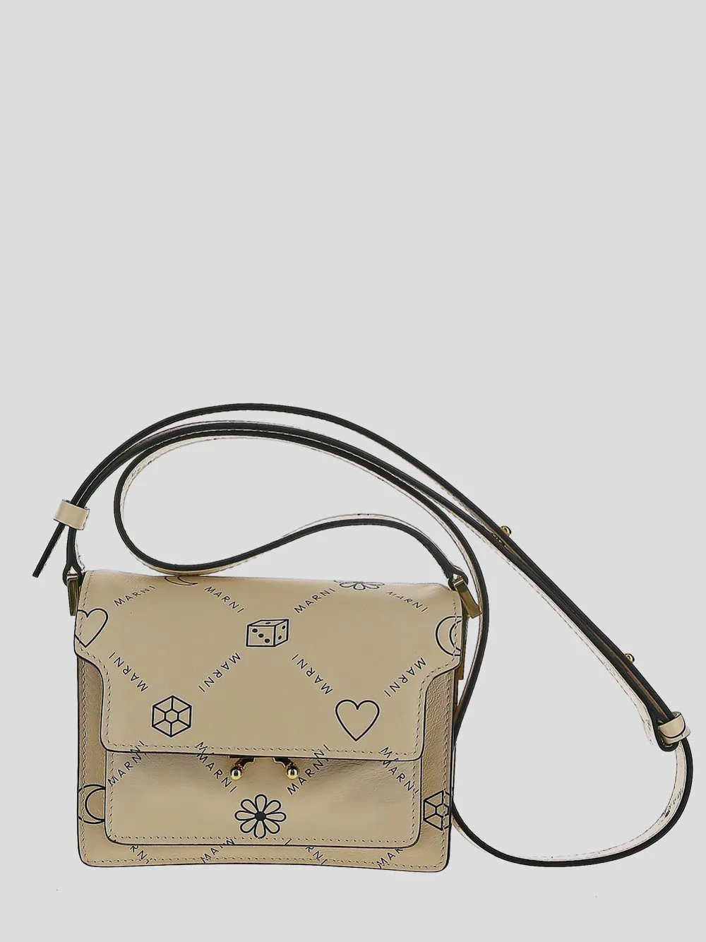Marni Trunk Logo Print Crossbody Bag