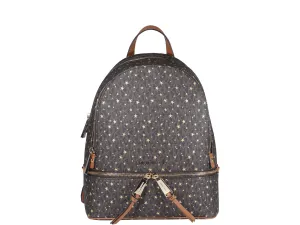 Michael Kors Logo Plaque Zipped Backpack