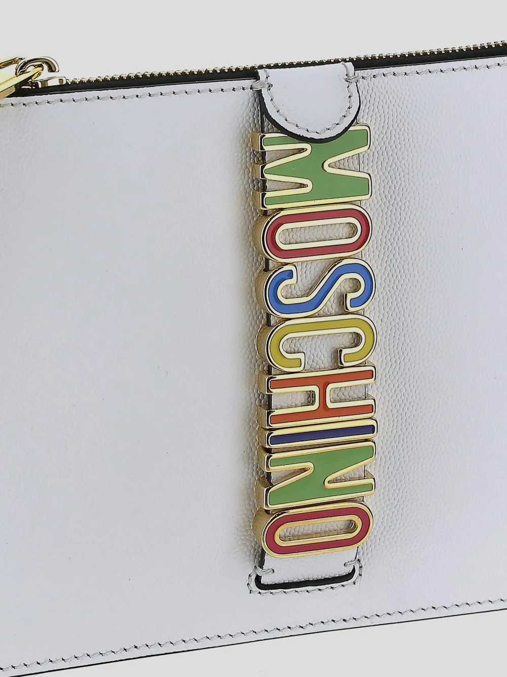 Moschino Logo Plaque Clutch Bag