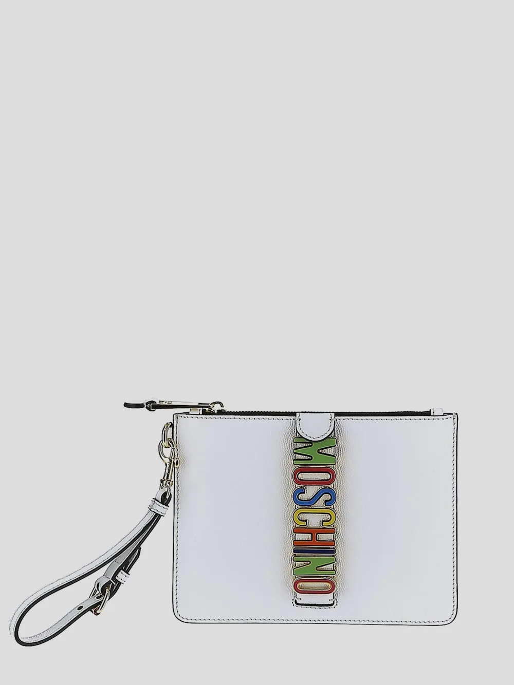 Moschino Logo Plaque Clutch Bag