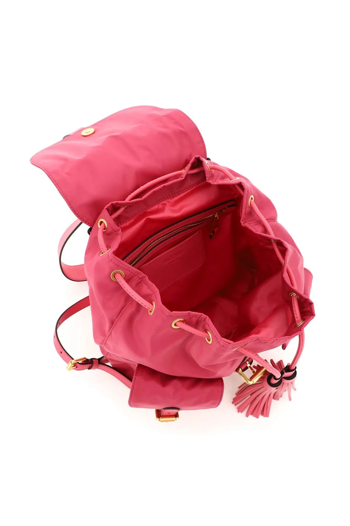 Moschino Logo Plaque Tassled Backpack