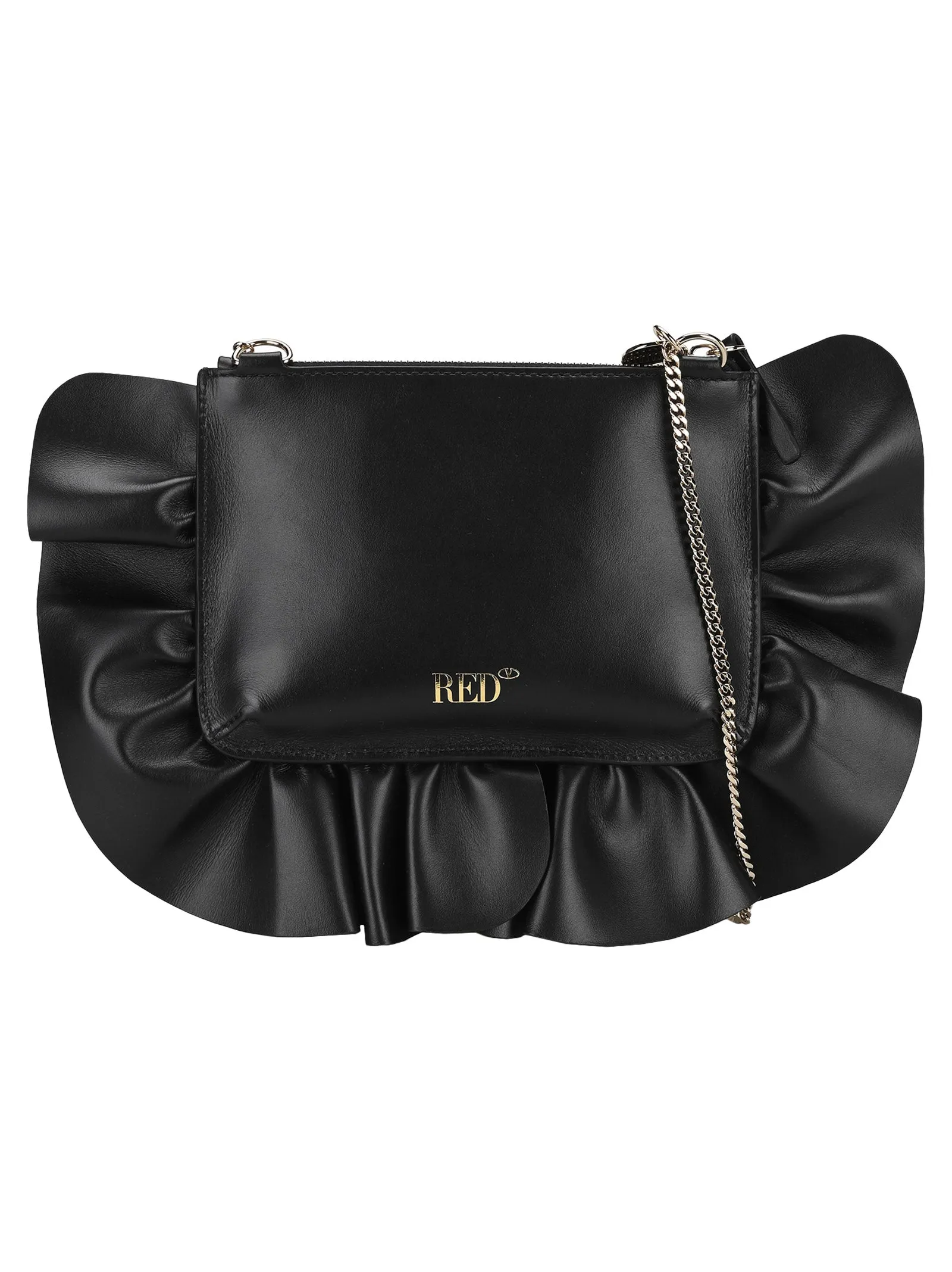 REDValentino XL Rock Ruffles Clutch Bag