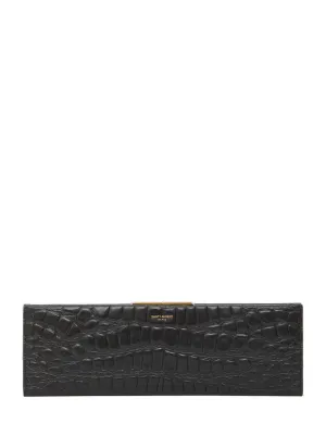 Saint Laurent Logo Detailed Large Clutch Bag