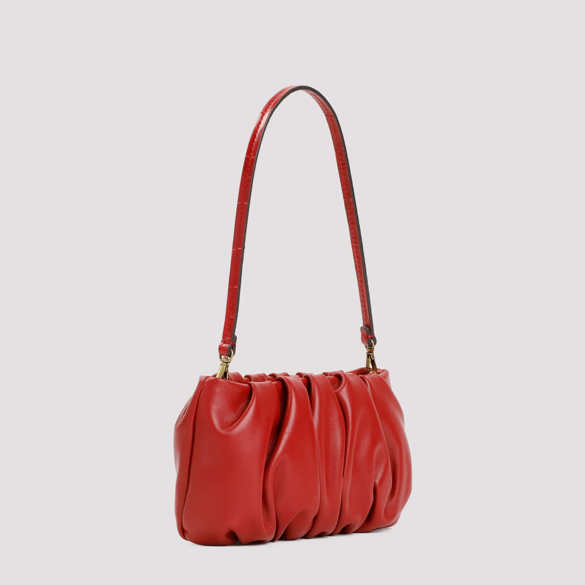 Staud Bean Ruched Strapped Clutch Bag