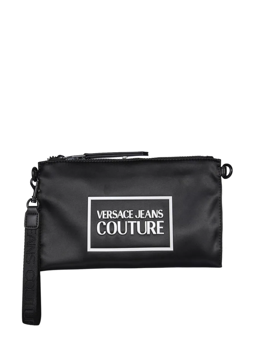 Versace Jeans Couture Logo plaque Zipped Messenger Bag