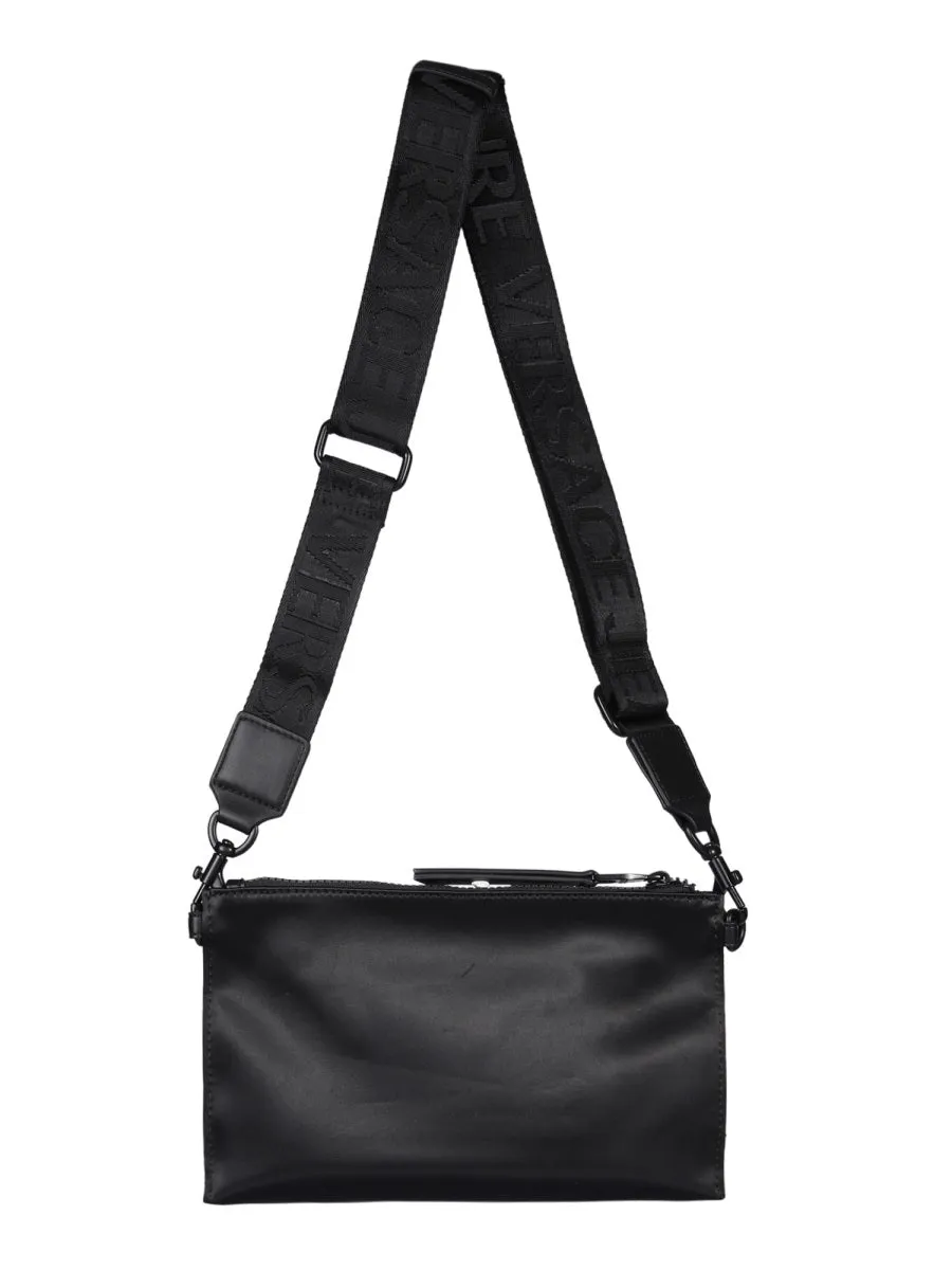 Versace Jeans Couture Logo plaque Zipped Messenger Bag
