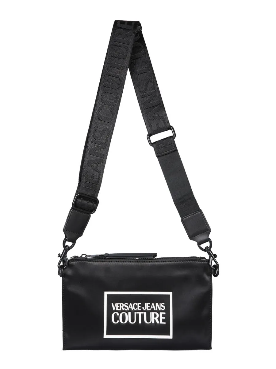 Versace Jeans Couture Logo plaque Zipped Messenger Bag